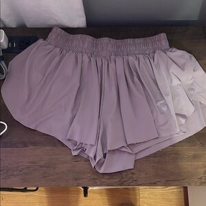 Women's Athletic Shorts in Light Purple